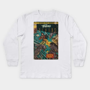 The Thing vs. Aliens fan art comic cover Kids Long Sleeve T-Shirt